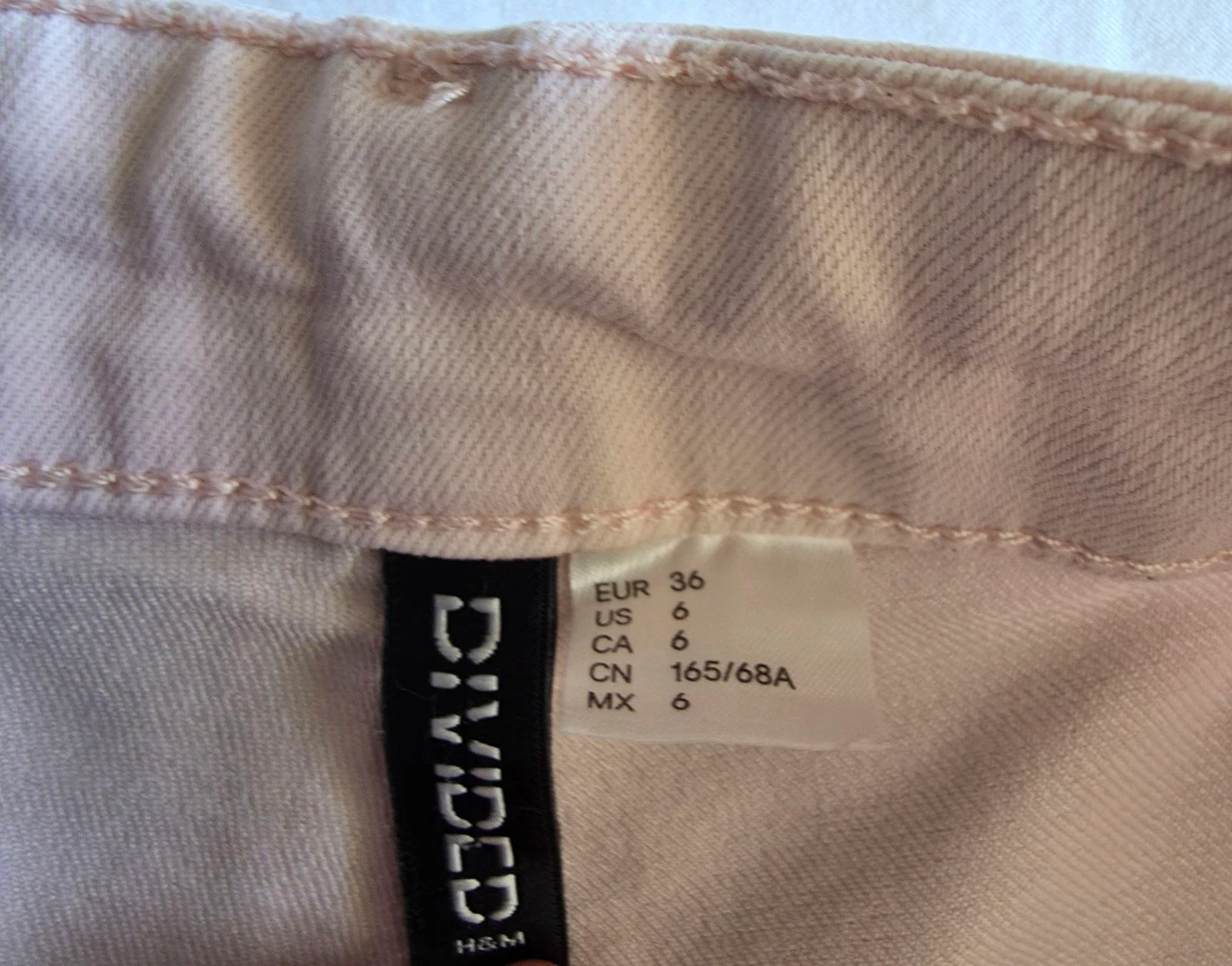 Short em jeans rosa claro 36 S Divided H&M short cintura alta com pregas – photo 4